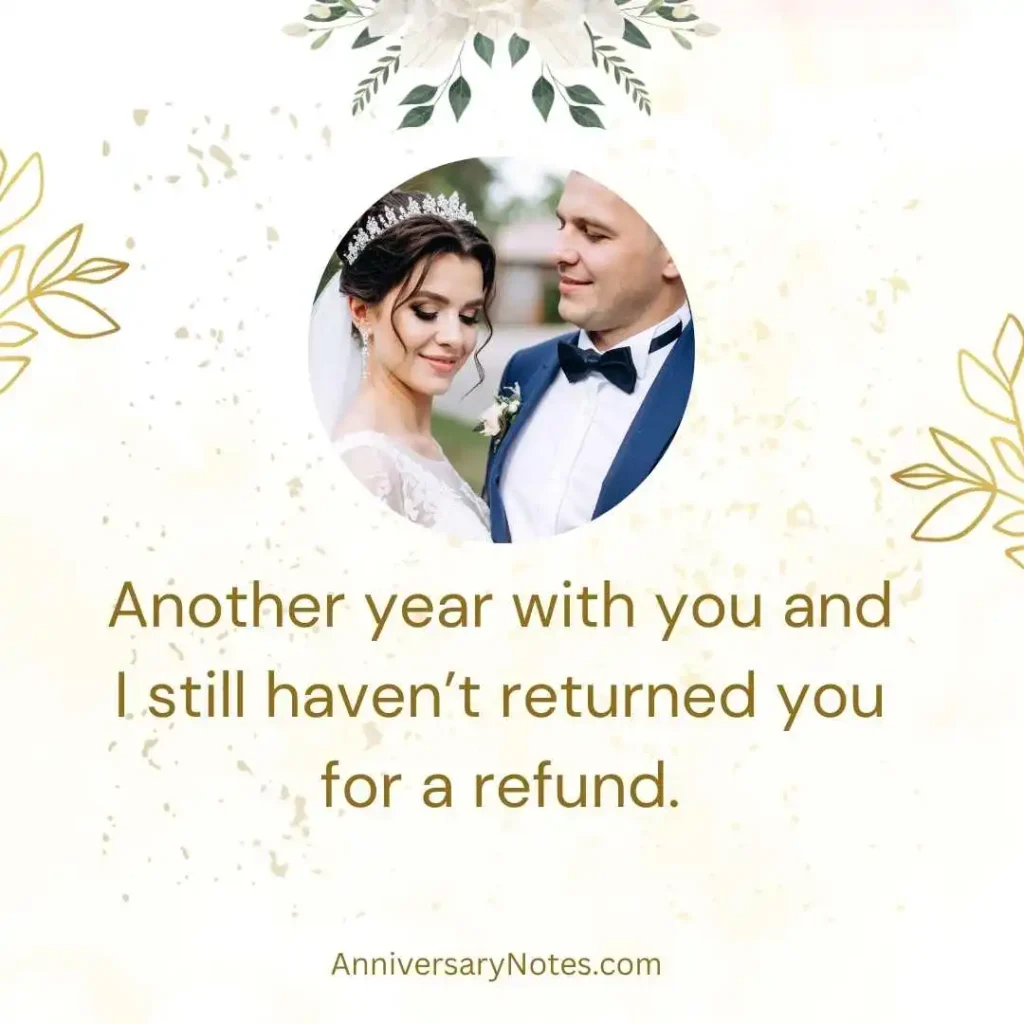 Anniversary Wishes for Husband Funny