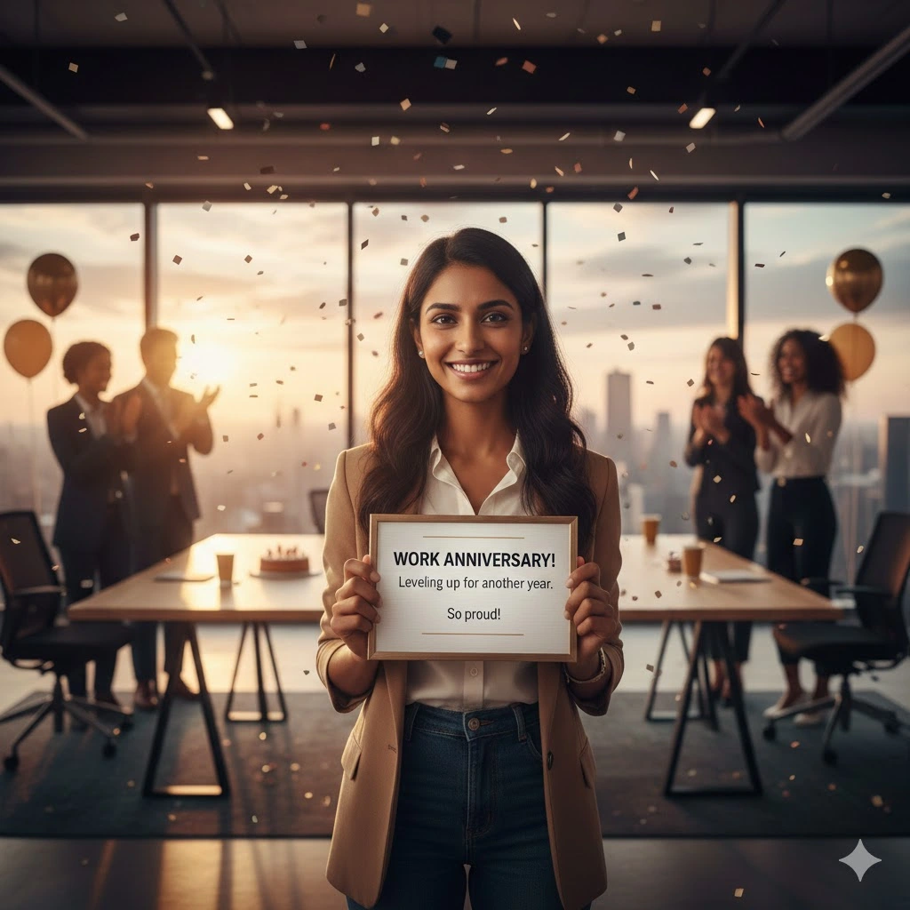  Short Work Anniversary Captions For Myself