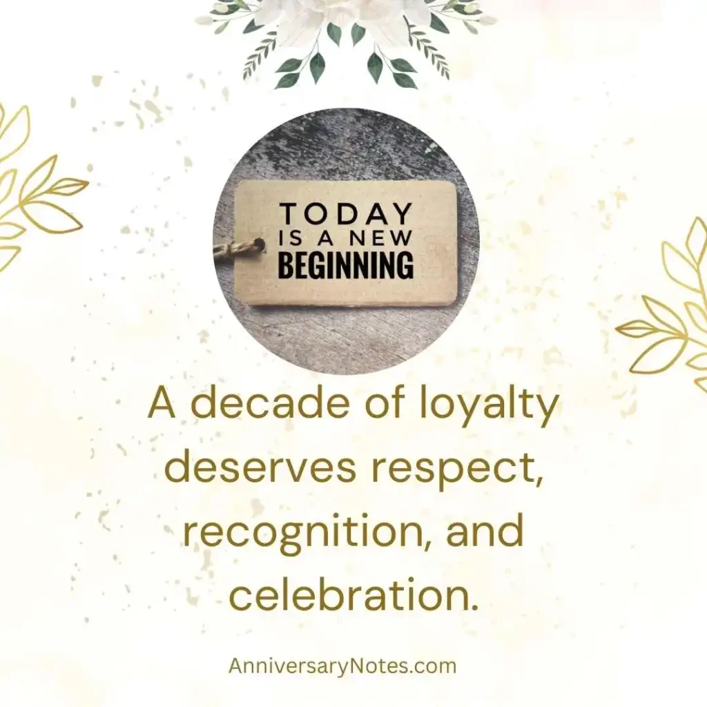 10 Years in Service Quotes