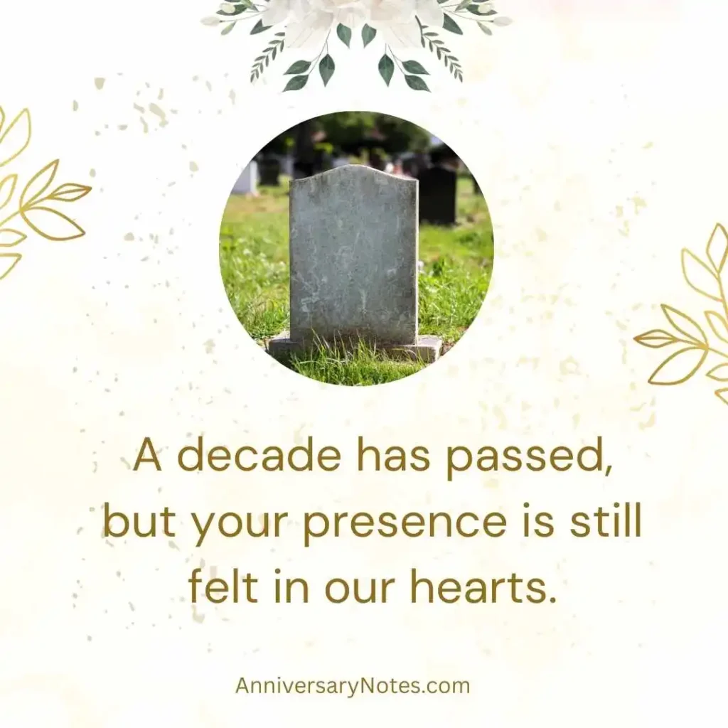 10th Death Anniversary Quotes
