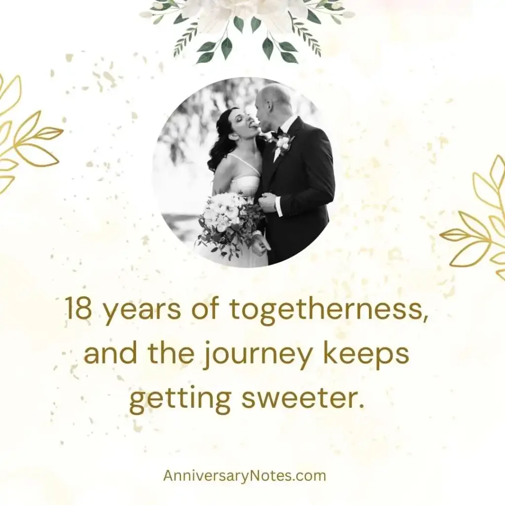 18 Years Anniversary Caption