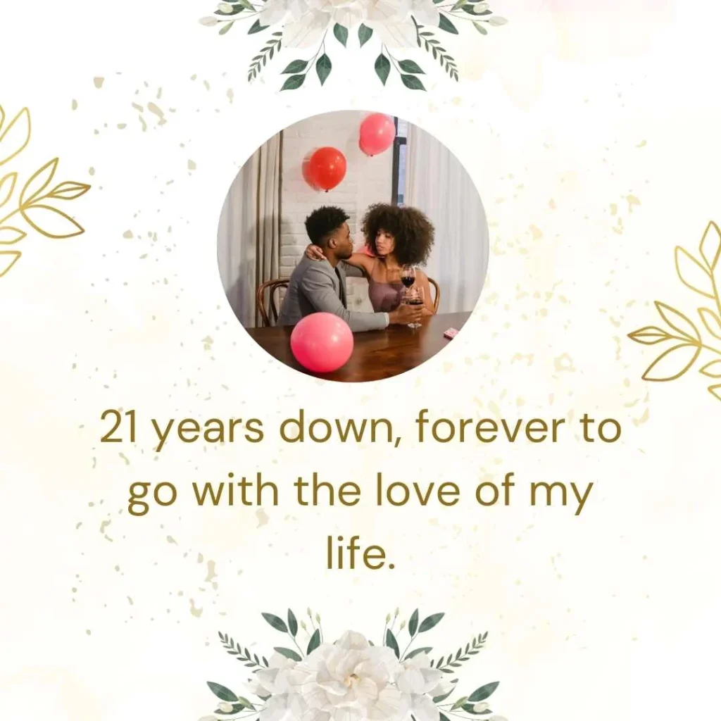 21st Anniversary Quotes for Couples