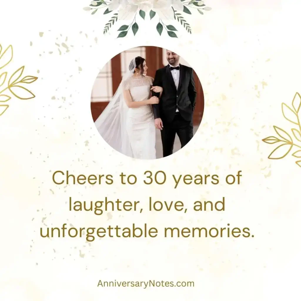 30th Wedding Anniversary Wishes