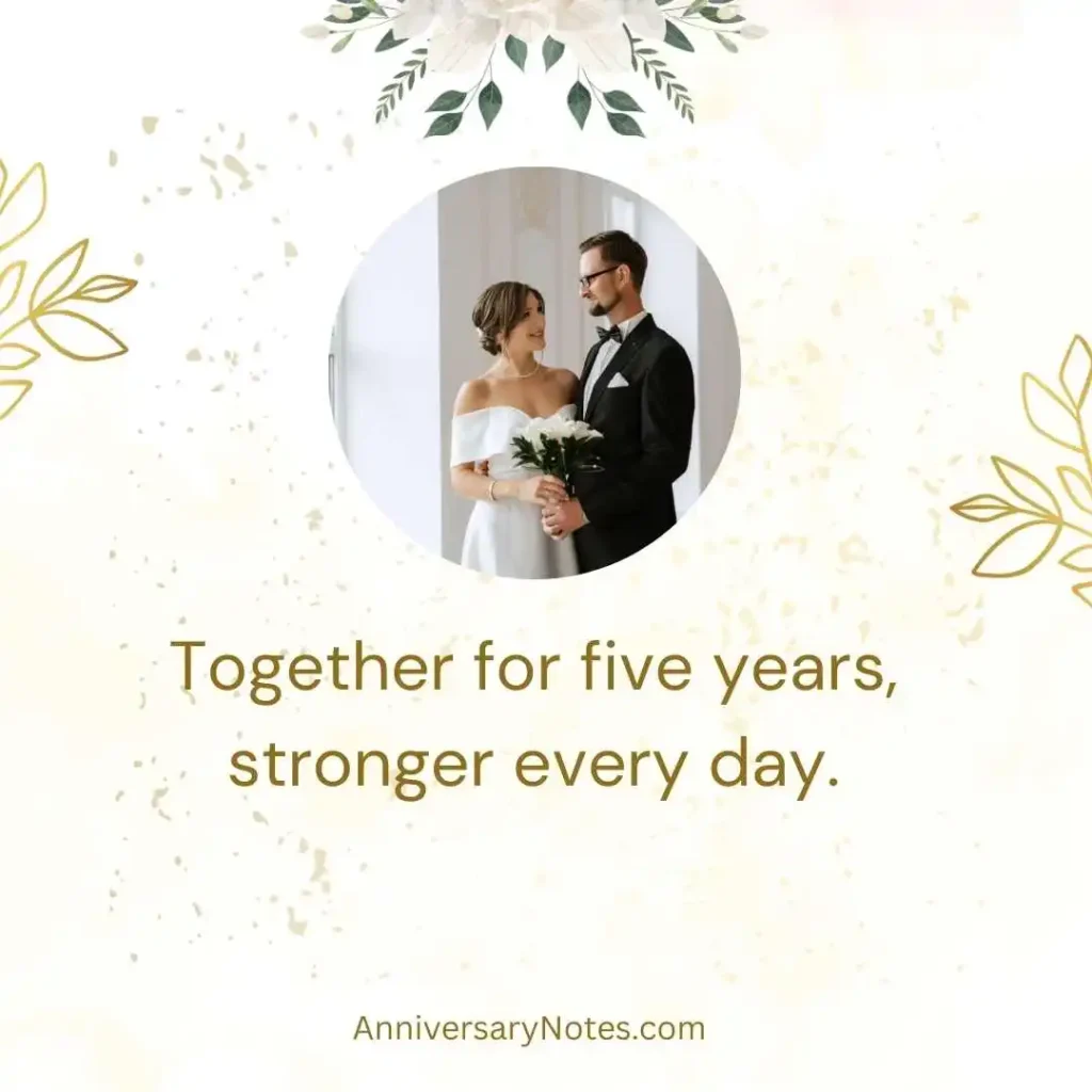 5 Years of Wedding Anniversary