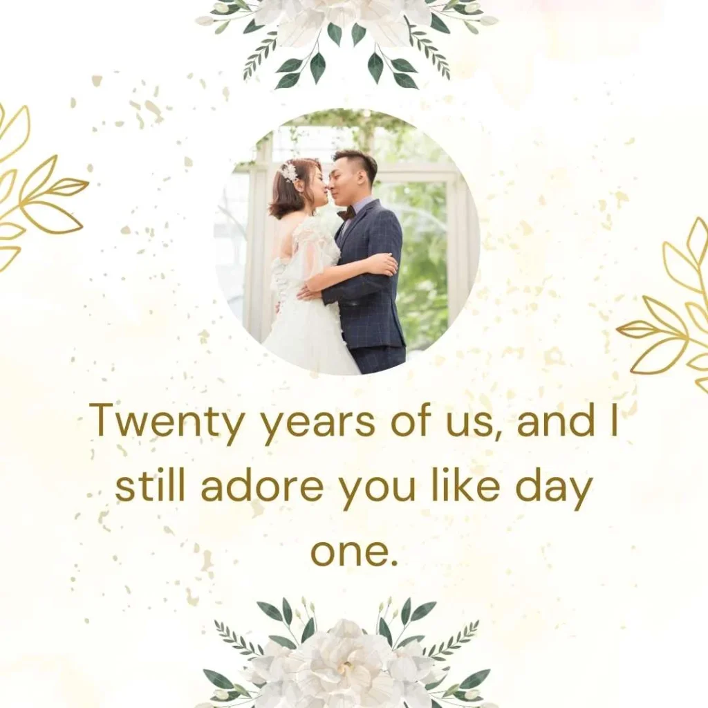 Cute 20 Years Anniversary Quotes