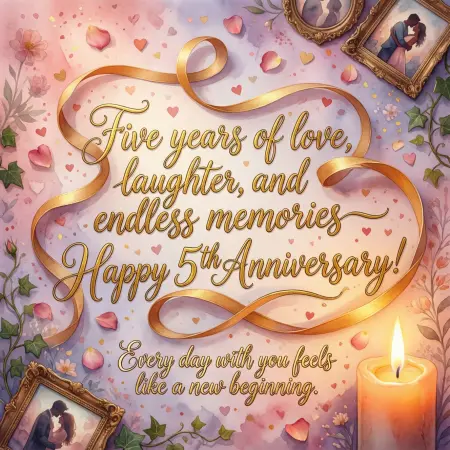Emotional Happy 5th Anniversary Quotes