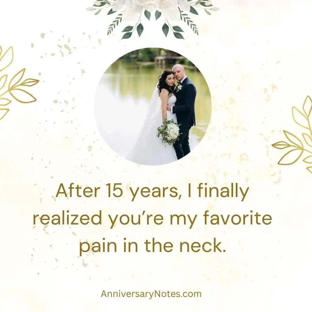 15 Years Together Funny Quotes 
