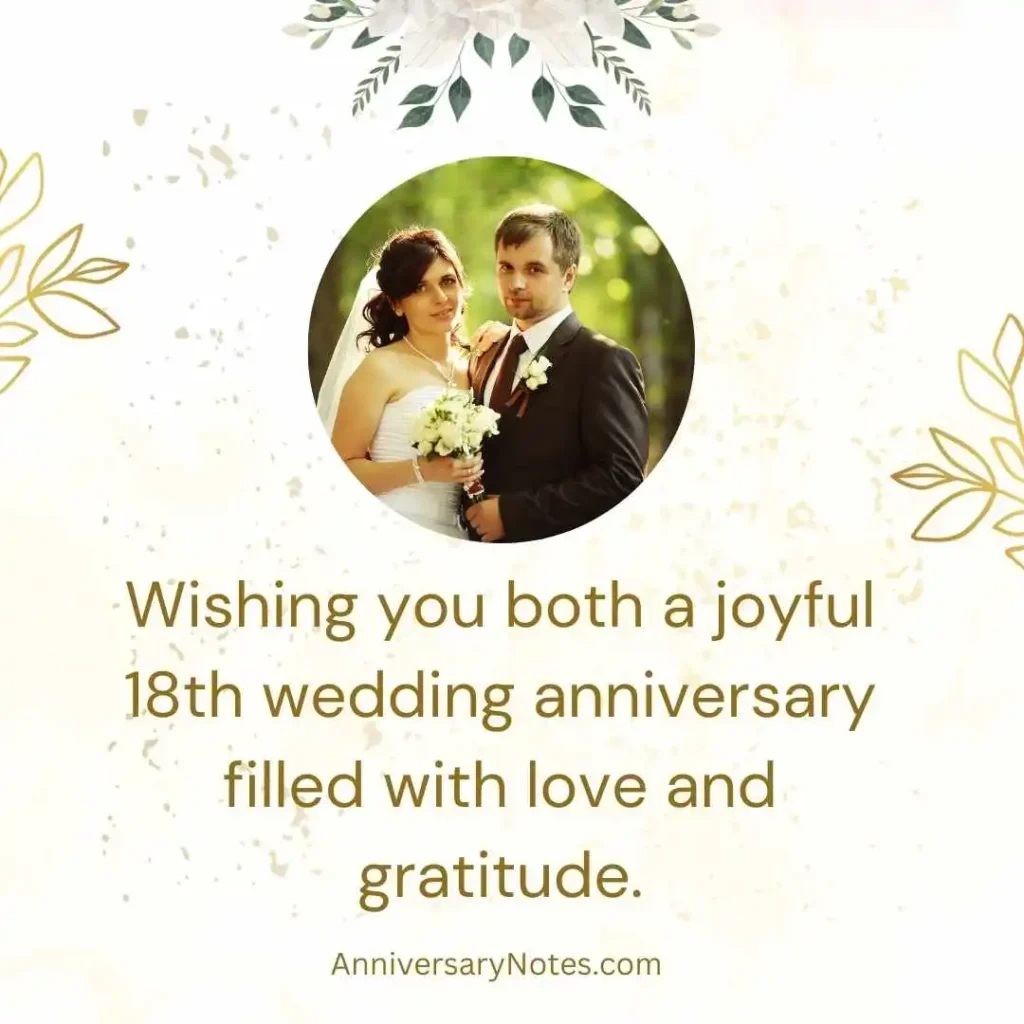 18th Wedding Anniversary Wishes