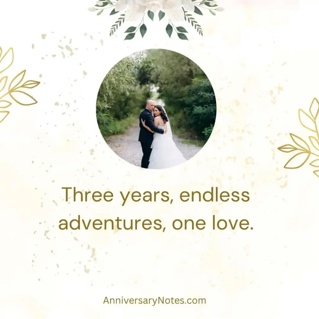 3 Years Together Caption