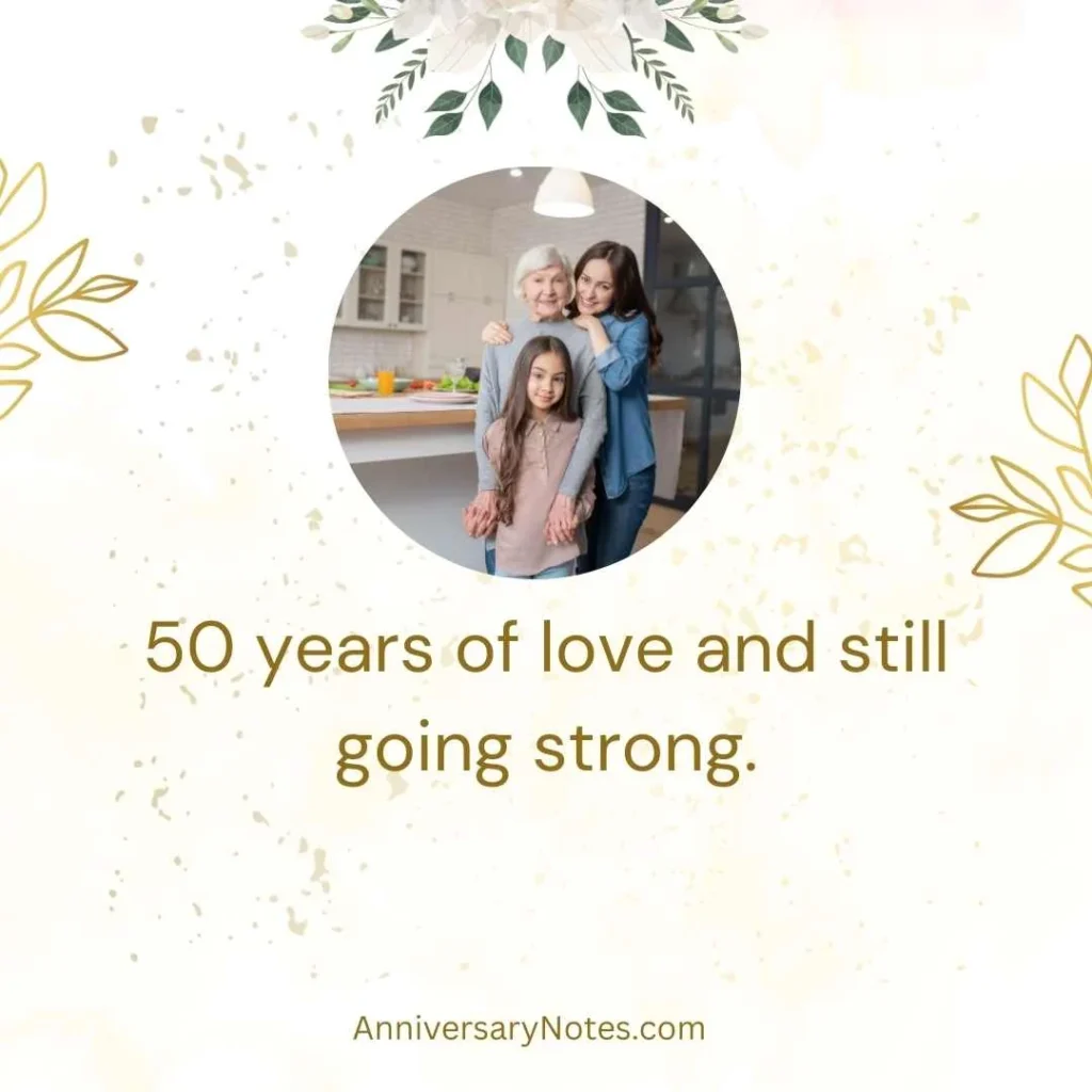 Funny Golden Anniversary Captions 