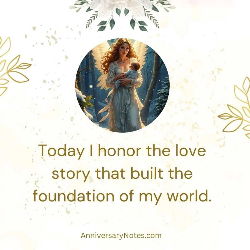 Heavenly anniversary quotes for parents