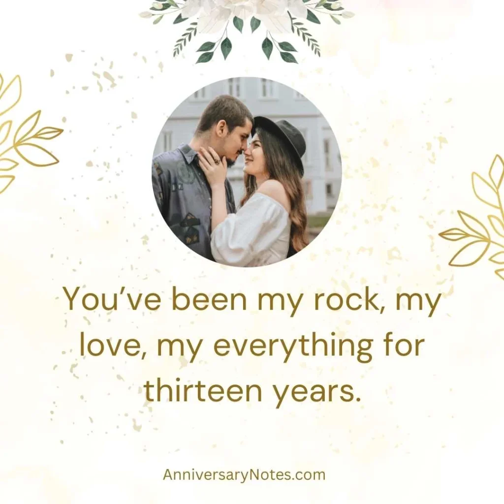 Romantic 13 Years Anniversary Quotes