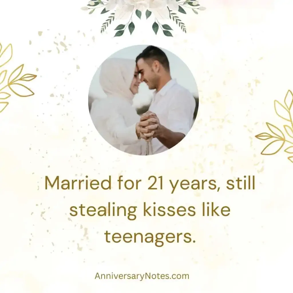 Cute 21st Anniversary Captions for Couples