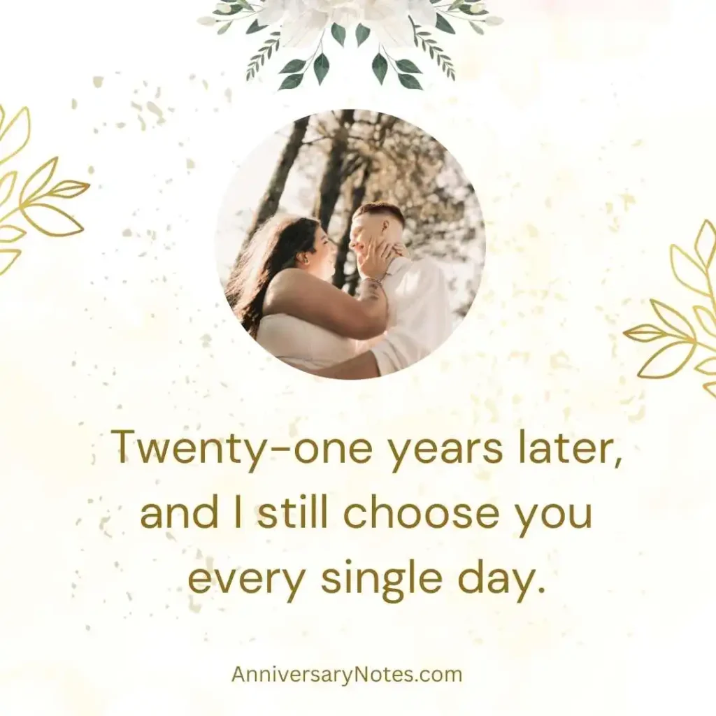Romantic 21st Wedding Anniversary Quotes