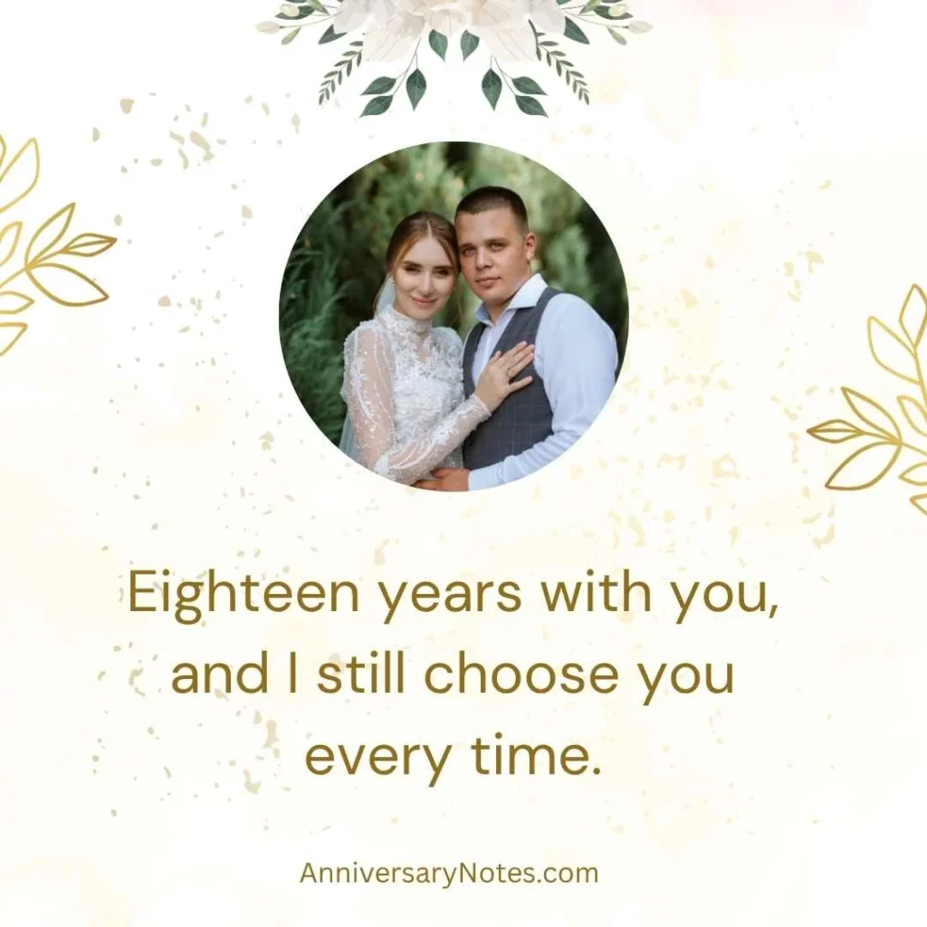 18 Years of Togetherness Quotes for Husband